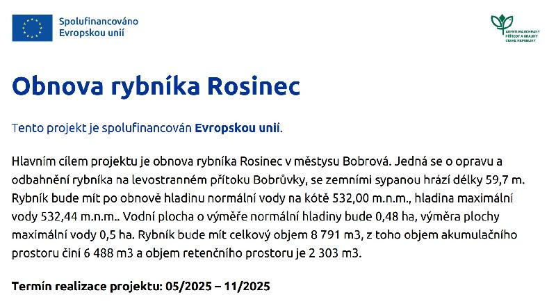 Ukončené investiční akce v druhé polovině roku 2025